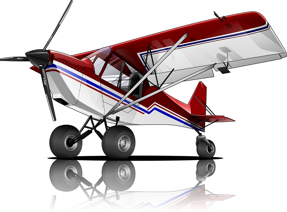 Illustration of a RANS S-7S with an E-Props propeller